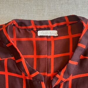 Antilia Femme Red and Brown Blouse